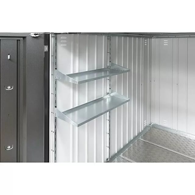 BIOHORT Regalset, BxHxT: 77,1 x 141,1 x 26,8 cm, verzinkt - silberfarben