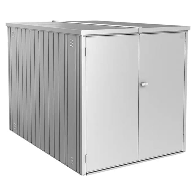 BIOHORT Minigarage, BxTxH: 145 cm x 203 cm x 151 cm - silberfarben