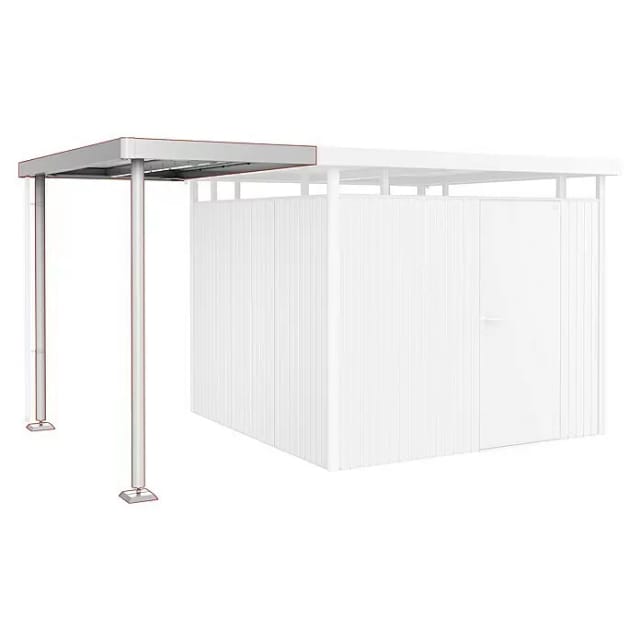 BIOHORT Seitendach »Highline«, BxL: 150 x 275 cm - silberfarben