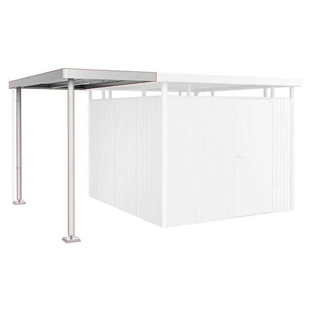 BIOHORT Seitendach »Highline«, BxL: 150 x 315 cm - silberfarben