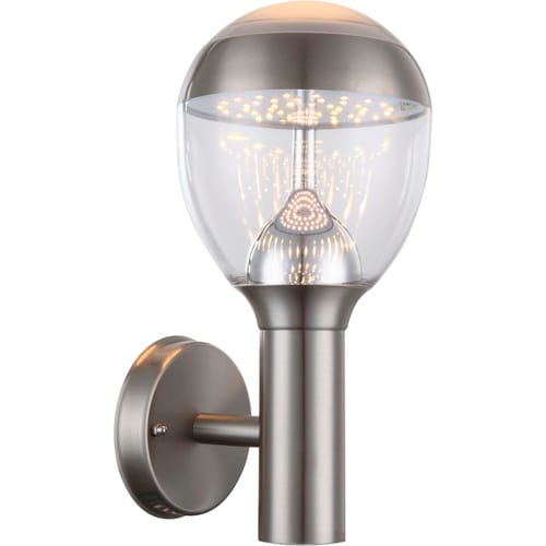 GLOBO LIGHTING Außenleuchte »CALLISTO«, Edelstahl, 9 W, inkl. Leuchtmittel - silberfarben