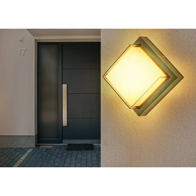 GLOBO LIGHTING Außenleuchte »JALLA«, Aluminiumdruckguss, 12 W, inkl. Leuchtmittel - grau