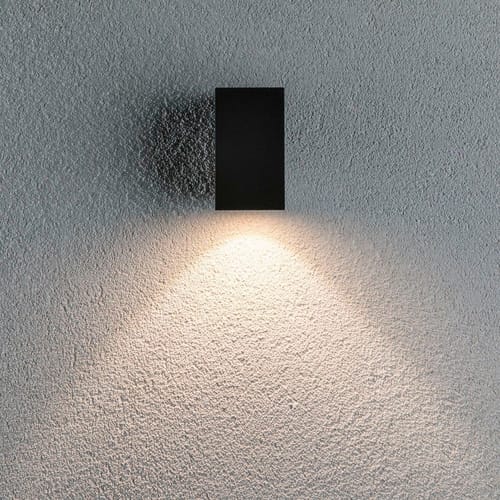 PAULMANN LED-Außenwandleuchte »Flame«, BxHxT: 5,8 x 10,3 x 5,8 cm, Aluminium - grau