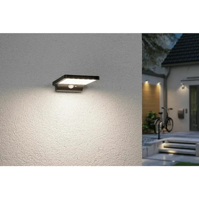 PAULMANN Solar-Wandleuchte »Solvieg«, BxHxT: 10,5 x 2,9 x 10,5 cm, Kunststoff - schwarz