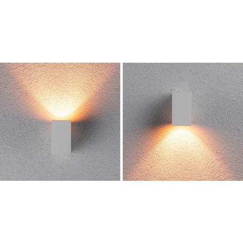 PAULMANN Hauswandleuchte »Flame«, BxHxT: 5,8 x 7,5 x 5,8 cm, Metall - weiss