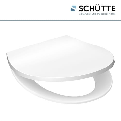SCHÜTTE WC-Sitz, mit Absenkautomatik/Schnellverschluss, oval, Duroplast - weiss