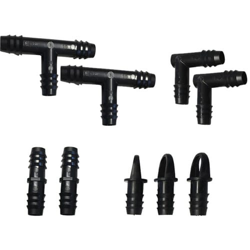 SIENA GARDEN Perlschlauch-Zubehörset, Anschluss: 13 mm (1/2"), Kunststoff - schwarz