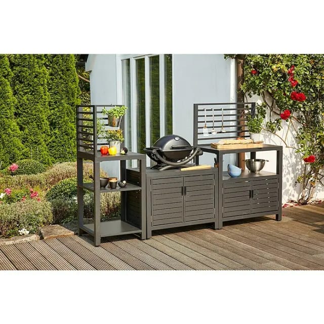 SIENA GARDEN Outdoor-Küche »Texas«, LxB: 168 x 90 cm, Aluminium, rechteckig, anthrazit - grau