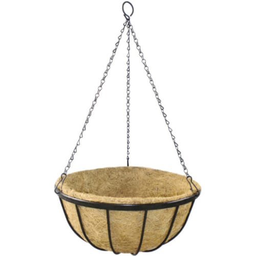 SIENA GARDEN Hängeampel, Ø: 35 cm, mit Kokoseinlage - braun