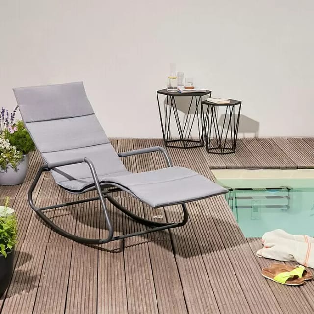SIENA GARDEN Schwingliege »Aliano«, LxBxH: 143 x 57 x 84 cm, Stahl - blau