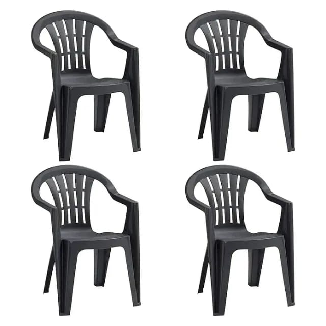 JARDIN Stapelsessel »Cuba«, 4er-Set, Kunststoff - grau