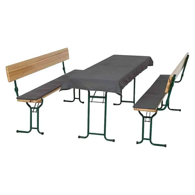GARDAMO Auflage, LxBxH: ca. 220x25x5 cm, Rechteckig, Baumwolle/Polyester - grau