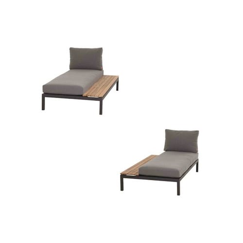 SIENA GARDEN Loungeset »Alvida«, 2er-Set, Aluminium - grau