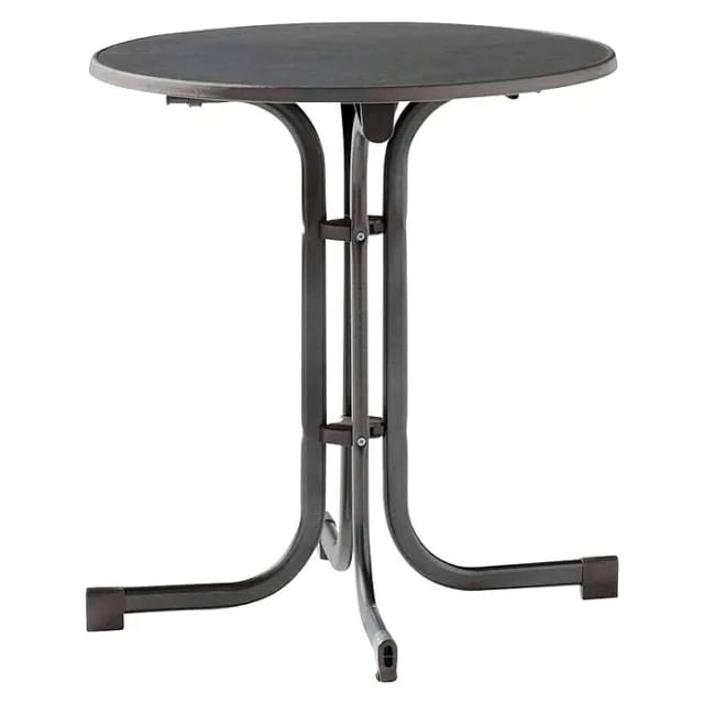 SIEGER Klapptisch »207«, LxBxH: 70 x 72 x 72 cm, Mecalit®-Pro, rund - grau