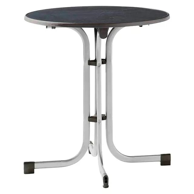 SIEGER Klapptisch »207«, LxBxH: 70 x 72 x 72 cm, Mecalit®-Pro, rund - silberfarben