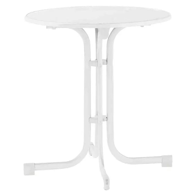 SIEGER Klapptisch »207«, LxBxH: 70 x 72 x 72 cm, Mecalit®-Pro, rund - weiss