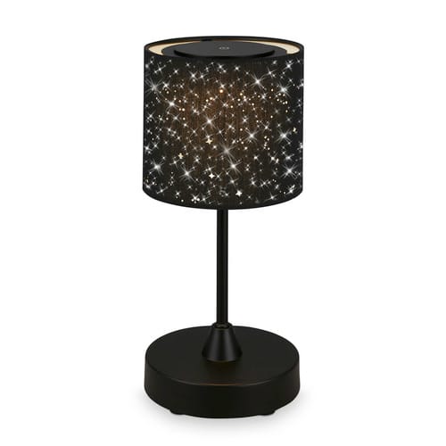 BRILONER Tischleuchte »LOLE«, ØxH: 12,5 x 30 cm, 3 W, Kunststoff/Stoff - schwarz