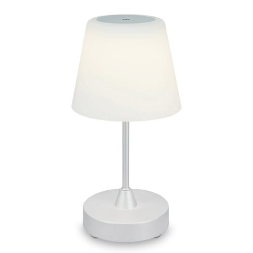 BRILONER Tischleuchte »COMPA«, ØxH: 12,5 x 30 cm, 3 W, Kunststoff/Glas - silberfarben