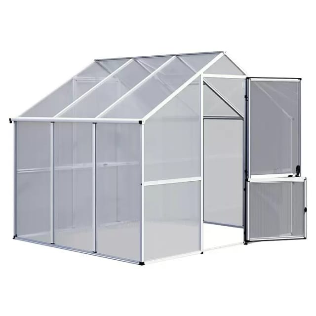 KGT Gewächshaus »Enzian«, alufarben, BxHxL: 267 x 227 x 227 cm - silberfarben
