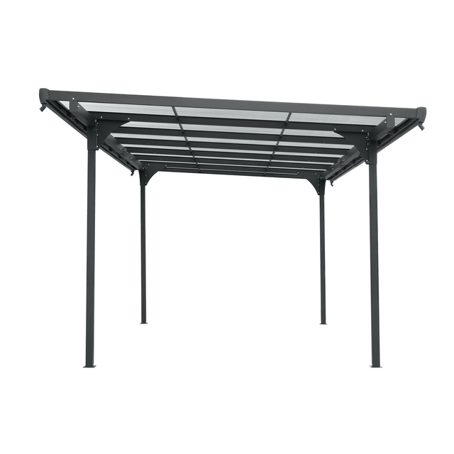 FLORAWORLD Carport »Freiburg«, anthrazit, BxHxT: 299 x 226 x 496 cm, Flachdach - schwarz
