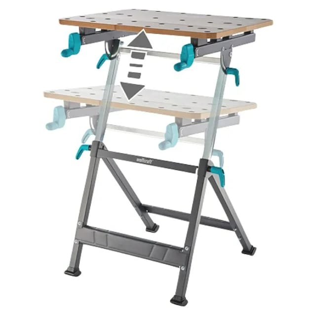 WOLFCRAFT Spann- & Arbeitstisch »MASTER 650 ERGO«, BxHxT: 65 x 95 x 72 cm - grau