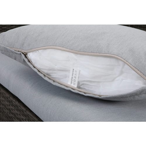 MeXo Gartenmöbelset »9546«, 6-teilig, Polyrattan/Textil/Metall - silberfarben