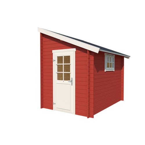 LASITA MAJA Gartenhaus »Jura 2«, Holz, BxHxT: 214,6 x 267,9 x 295 cm (Außenmaße inkl. Dachüberstand) - rot