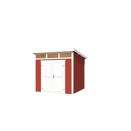 LASITA MAJA Gartenhaus »Kibo 3«, Holz, BxHxT: 270 x 245,1 x 274,1 cm (Außenmaße inkl. Dachüberstand) - rot
