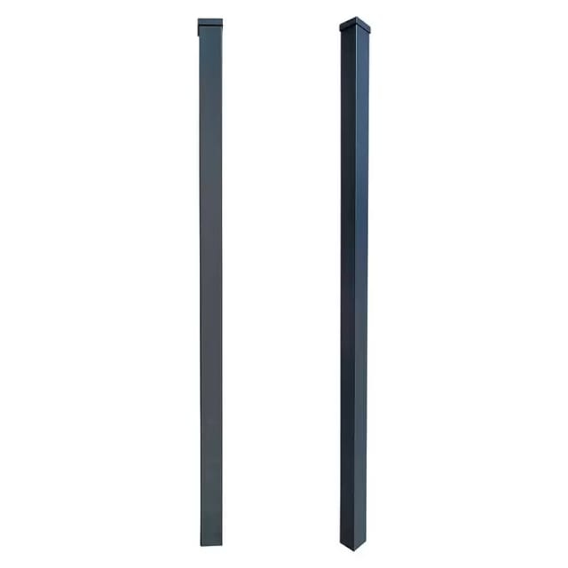 Zaunpfosten, Aluminium, BxH: 6,3 x 160 cm - schwarz