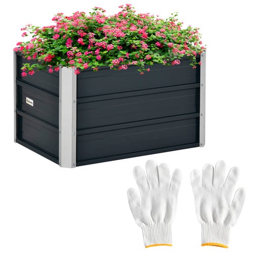 Outsunny Hochbeet, BxH: 66 x 47 cm, Stahl - grau