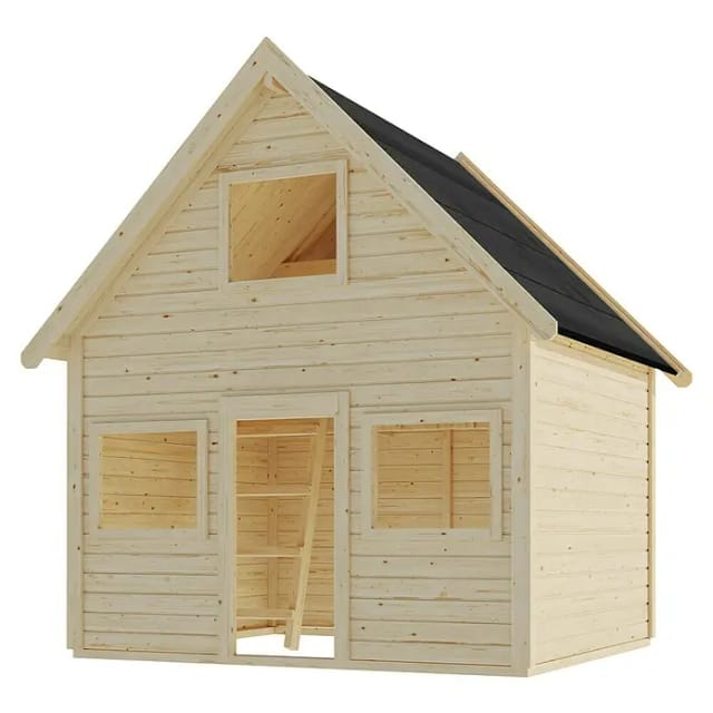 KARIBU Kinderspielhaus »Kalle«, BxHxT: 212,5 x 253 x 183,5 cm - beige