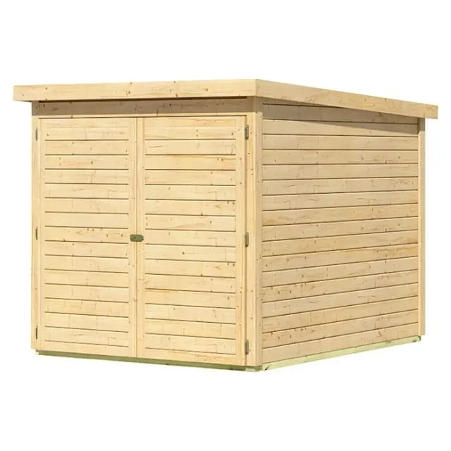 KARIBU Gartenhaus, Fahrradgarage, naturbelassen,19mm - braun