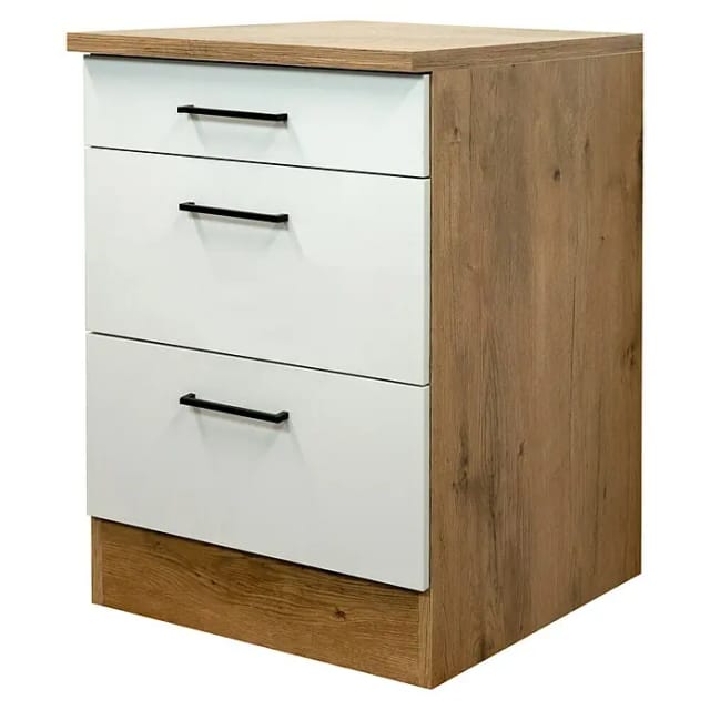 Flex-Well Auszugsunterschrank »Avila«, lancelot oak, melaminbeschichtete Spanplatte - weiss