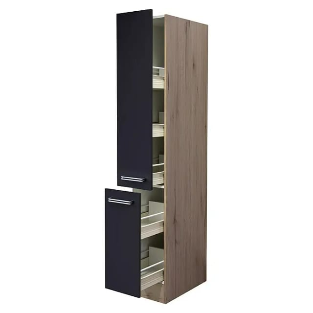 Flex-Well Apothekerschrank »Impera«, anthrazit, Spanplatte melaminbeschichtet - grau