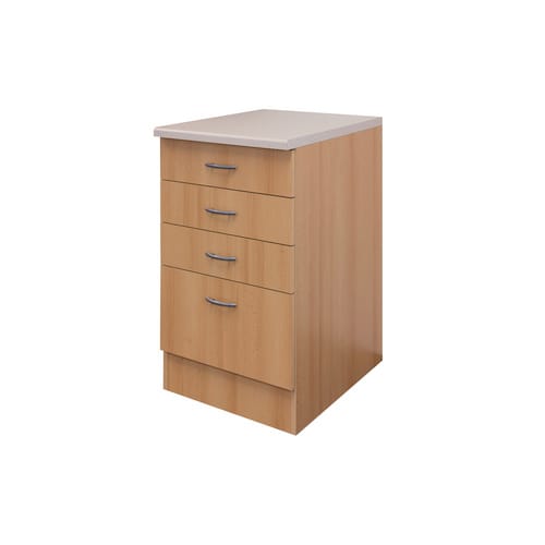 Flex-Well Schubkasten-Unterschrank »Nano«, buchefarben, melaminbeschichtete Spanplatte - braun