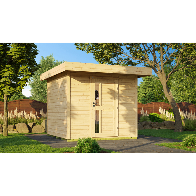 WEKA Gartenhaus »172«, Holz, BxT: 275 x 314 cm (Außenmaße inkl. Dachüberstand) - braun