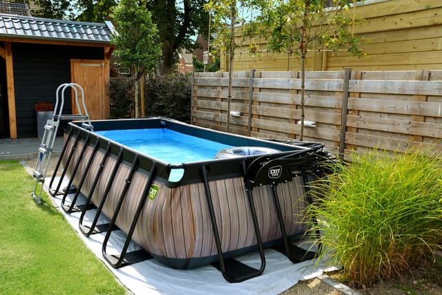 EXIT Toys Pool »Wood Pools«, Breite: 253 cm, 8870 l, braun