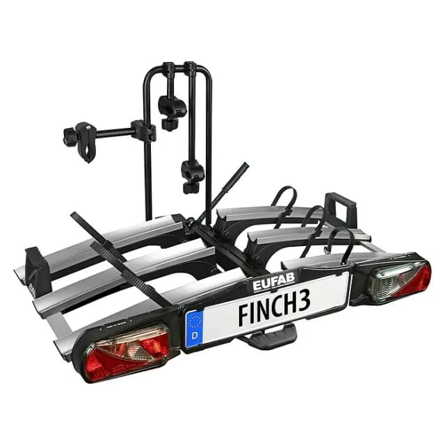 EUFAB Fahrradträger »FINCH«, für 3 Fahrräder, Befestigung: Anhängerkupplung