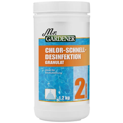 Mr. GARDENER Wasserpflege, 1,2 kg, geeignet für: Schwimmbecken - weiss