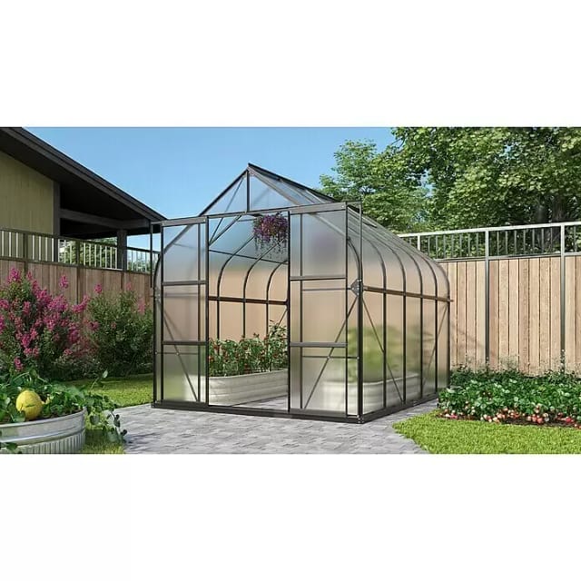 VITAVIA Gewächshaus, BxHxL: 26,35 x 254,5 x 321 cm - schwarz