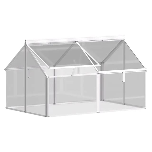 VITAVIA Frühbeet »Gaia Jumbo«, BxHxL: 83,1 x 71,9 x 119,3 cm, Aluminium/Einscheiben-Sicherheitsglas (ESG) - silberfarben
