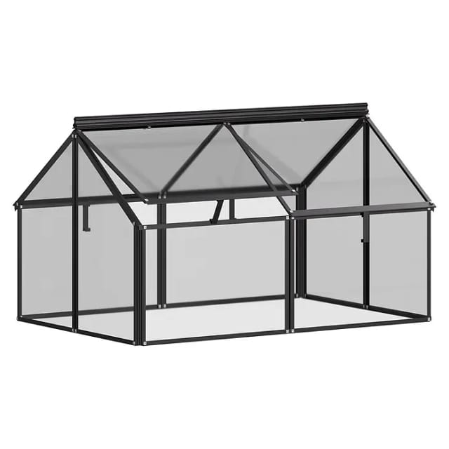 VITAVIA Frühbeet »Gaia Jumbo«, BxHxL: 83,1 x 71,9 x 119,3 cm, Aluminium/Einscheiben-Sicherheitsglas (ESG) - schwarz