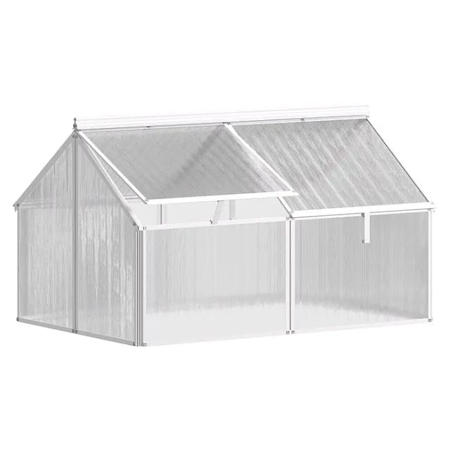VITAVIA Frühbeet »Gaia Jumbo«, BxHxL: 83,1 x 71,9 x 119,3 cm, Aluminium/Polycarbonat (PC) - silberfarben