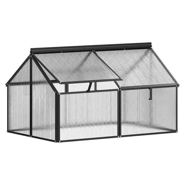 VITAVIA Frühbeet »Gaia Jumbo«, BxHxL: 83,1 x 71,9 x 119,3 cm, Aluminium/Polycarbonat (PC) - schwarz