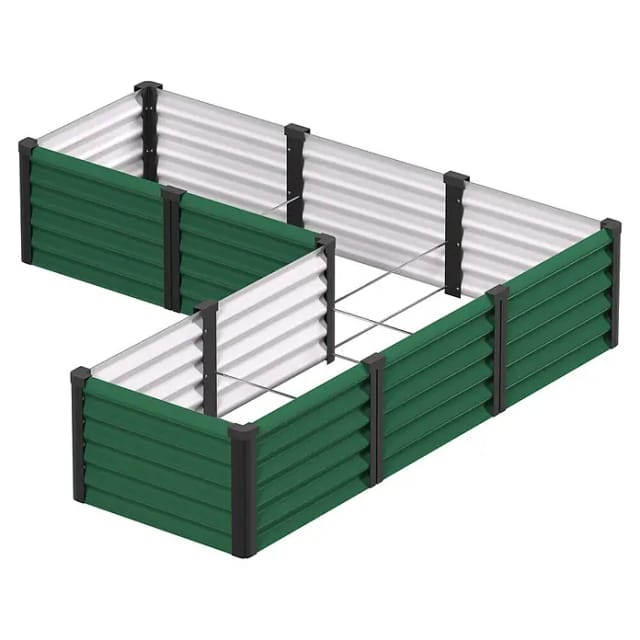VITAVIA Hochbeet »In&Out«, BxHxL: 185 x 40,3 x 185 cm, Zincalume/Aluminium - gruen