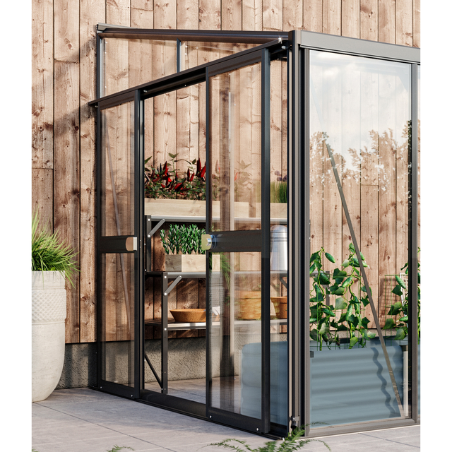 VITAVIA Doppeltür-Set »Athena«, Breite: 119 cm, Aluminium/ESG - schwarz