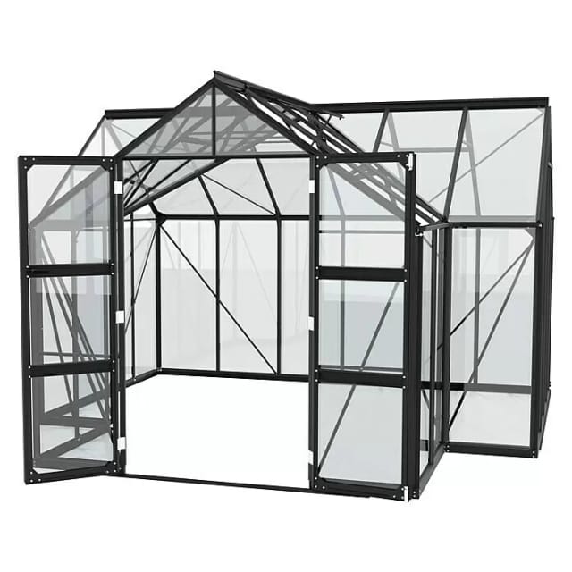 VITAVIA Gewächshaus, BxHxL: 38,34 x 254 x 383,3 cm - schwarz