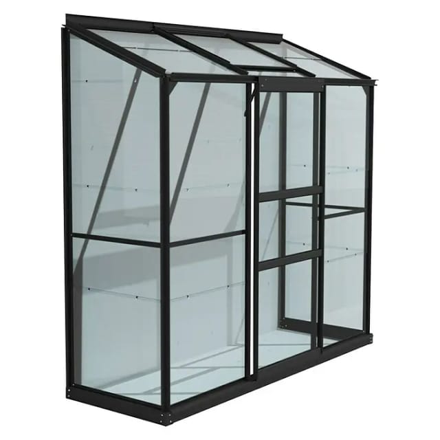 VITAVIA Anlehngewächshaus, BxHxL: 19,28 x 182,3 x 68,8 cm - schwarz