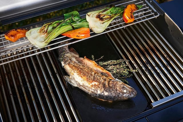 CHAR-BROIL Grillplatte, Stahl, porzellanemailliert, für Elektrogrill SMART-E - schwarz