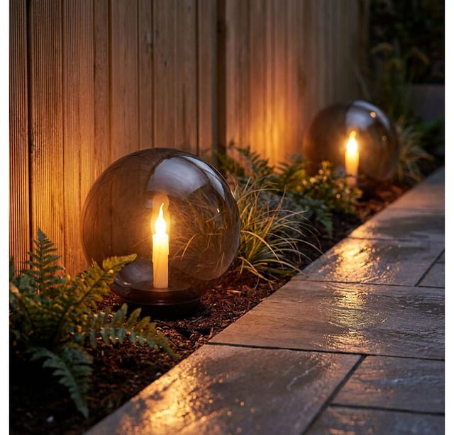 GLOBO LIGHTING Solarleuchte, LED-Kerze, Kunststoff, schwarz